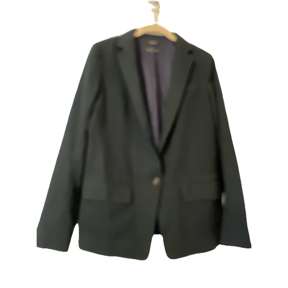 CLUB MONACO Double‎ Button Women's dark Green Blazer Size 8 Wool Blend Fitted